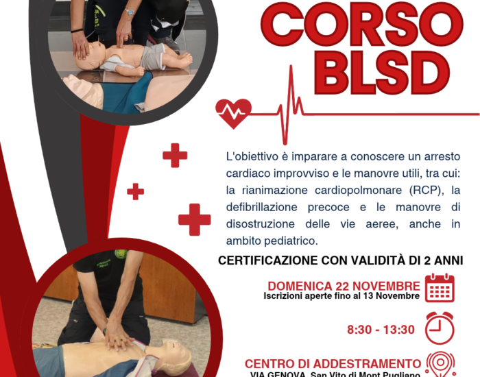 Locandina Corso BLSD Novembre 2026
