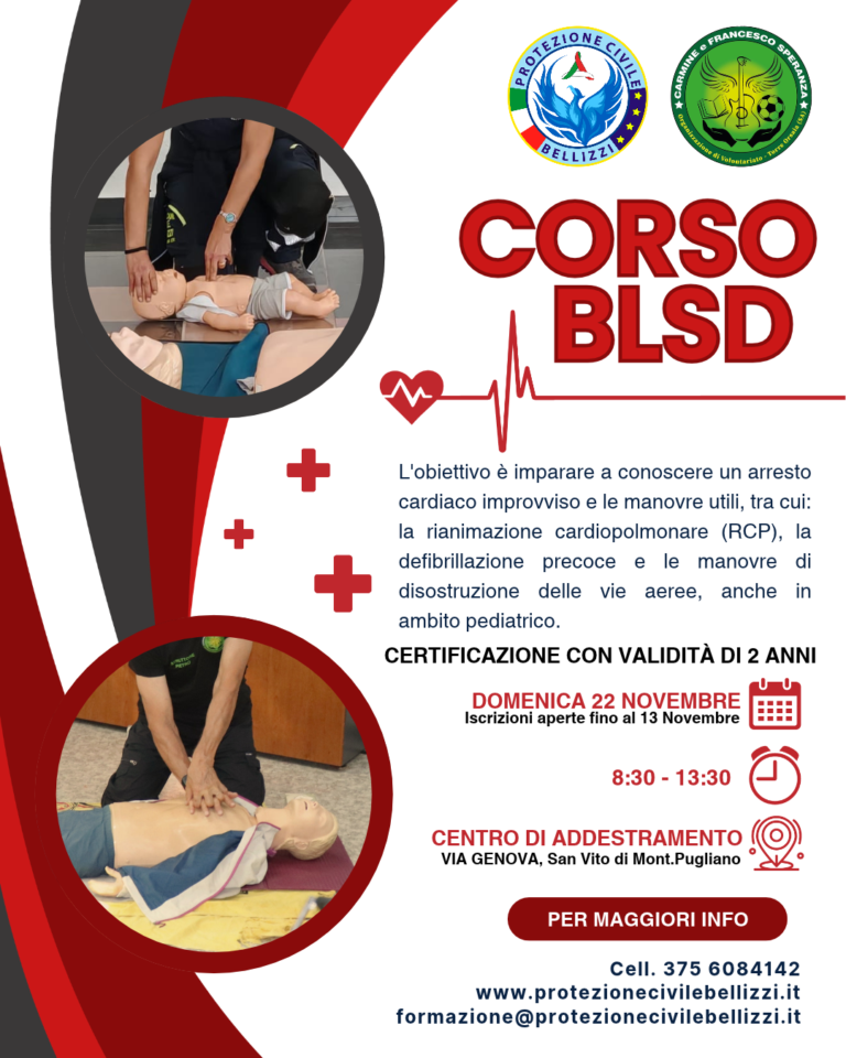 Locandina Corso BLSD Novembre 2026